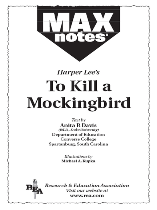 Title details for To Kill a Mockingbird: MAXNotes Literature Guide by Anita Price Davis - Available
